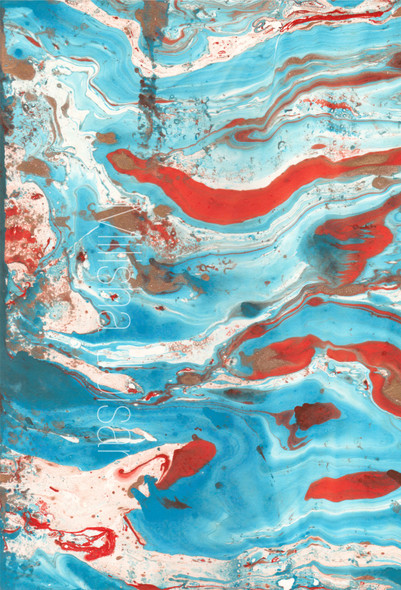 AQUA -  Marbling Art (ART_7543_49093) - Handpainted Art Painting - 7in X 11in