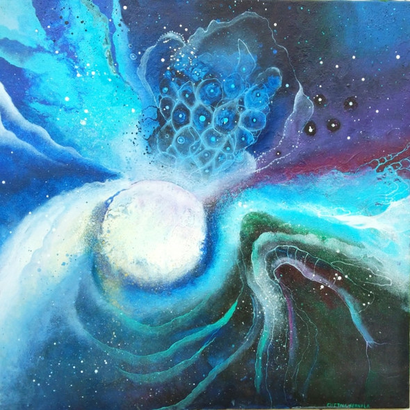 Galaxy V (ART_7632_50366) - Handpainted Art Painting - 30in X 30in