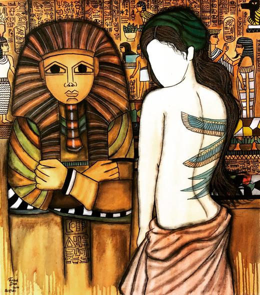 MerNeith  (ART_7129_51068) - Handpainted Art Painting - 29in X 33in