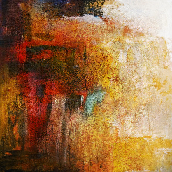 ChocoFog - 32in X 32in,31ABT569_3232,Yellow, Brown,80X80,Abstract Art Canvas Painting
