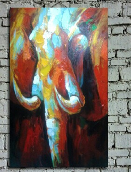 elephant, elephant painting, brown elephant