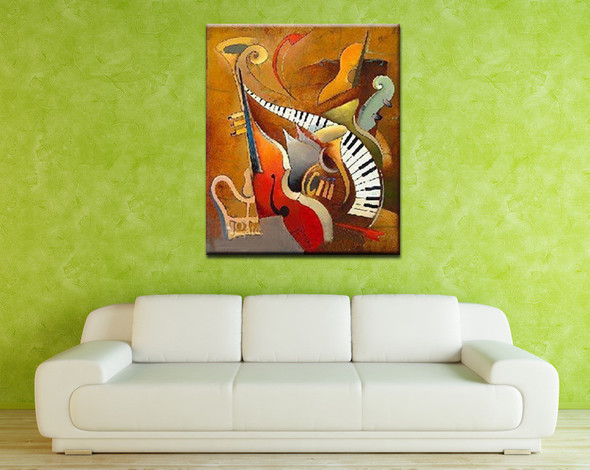 Music 11 - Handpainted Art Painting - 24in X 36in