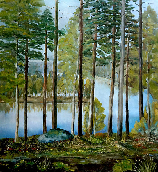 landscape, landscape painitng, forest, forest painting, trees, tree, tree painting, many trees