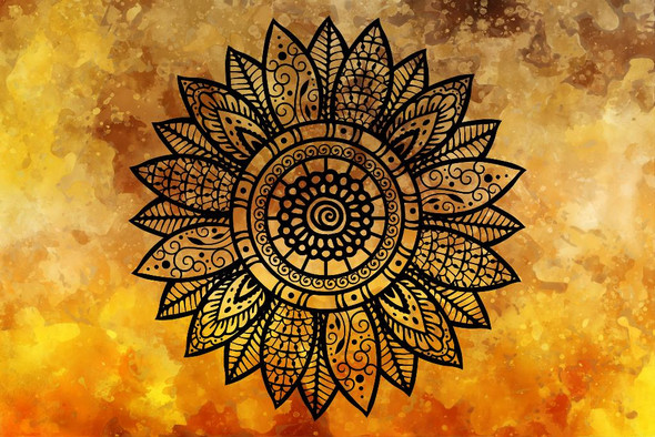 Sunflower Art (PRT_4178) - Canvas Art Print - 18in X 12in