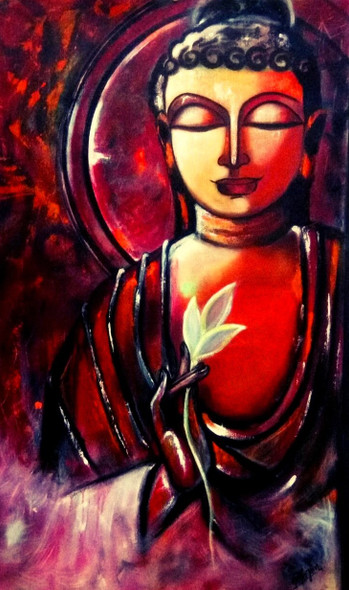 Enlightenment (ART_667_51739) - Handpainted Art Painting - 24in X 30in