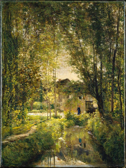 Landscape With A Sunlit Stream by Charles Francois Daubigny
(PRT_4376) - Canvas Art Print - 17in X 23in