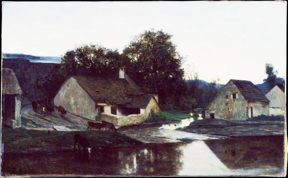 The Hamlet Of Optevoz by Charles Francois Daubigny
(PRT_4378) - Canvas Art Print - 22in X 14in