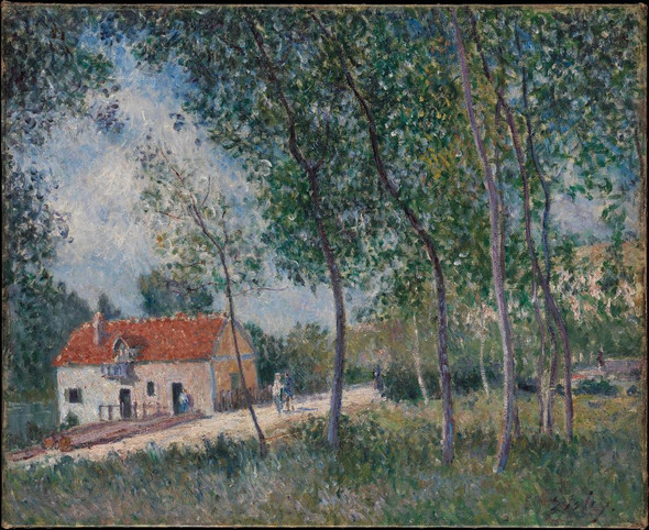 The Road From Moret To Saint-Mamm√®s by Alfred Sisley
(PRT_4456) - Canvas Art Print - 23in X 19in