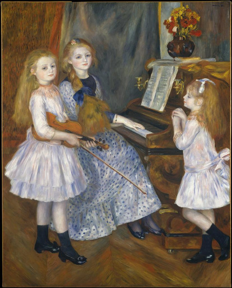 The Daughters Of Catulle Mend√®s by Auguste Renoir
(PRT_4470) - Canvas Art Print - 18in X 23in