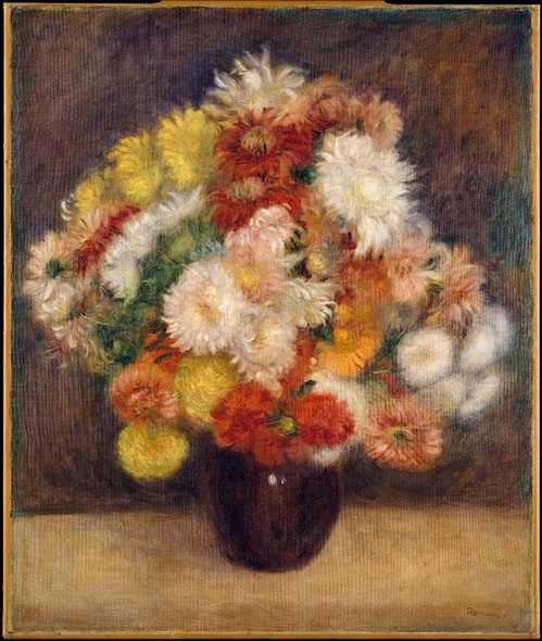 Bouquet Of Chrysanthemums by Auguste Renoir
(PRT_4461) - Canvas Art Print - 19in X 22in