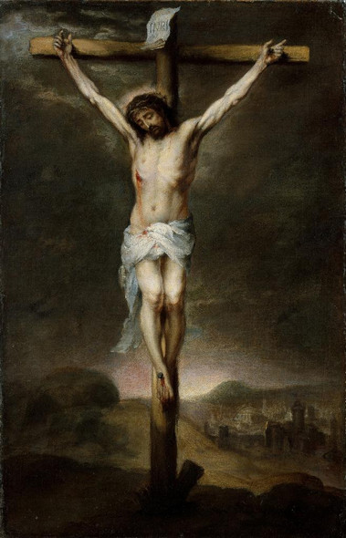 The Crucifixion  by Bartolom√© Esteb√°n Murillo
(PRT_4568) - Canvas Art Print - 15in X 23in