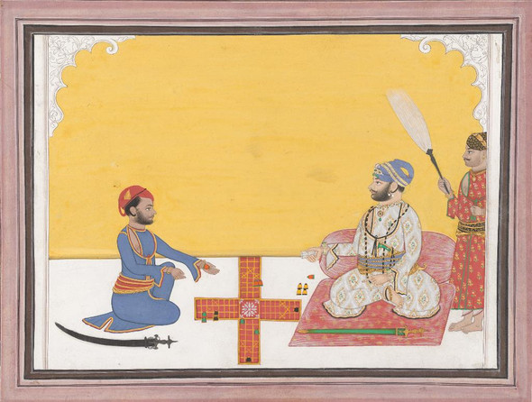 Maharaja Sovan Singh Playing Pachisi by Ambav
(PRT_4612) - Canvas Art Print - 20in X 15in