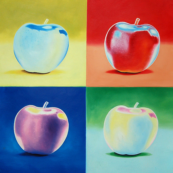 Apple,Four Apple,Multi Color Apple