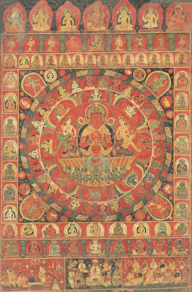 Mandala Of The Sun God Surya Surrounded By Eight Planetary Deities by Kitaharasa
(PRT_4671) - Canvas Art Print - 16in X 25in