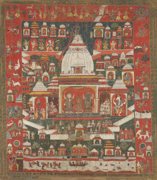 Worship Of Lord Jagannatha In His Temple At Puri.
(PRT_4693) - Canvas Art Print - 16in X 19in