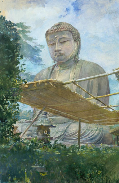 The Great Statue Of Amida Buddha At Kamakura, Known As The Daibutsu, From The Priest's Garden by John La Farge
(PRT_4767) - Canvas Art Print - 15in X 23in