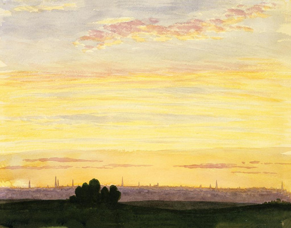 City And Sunset Artist-Henry Farrer
(PRT_4718) - Canvas Art Print - 23in X 18in