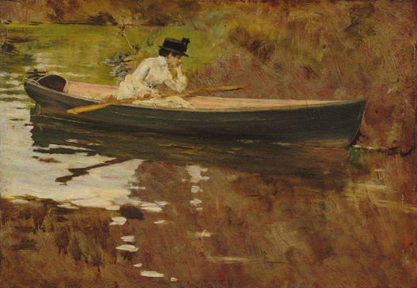 Mrs. Chase In Prospect Park by William Merritt Chase
(PRT_4739) - Canvas Art Print - 22in X 15in