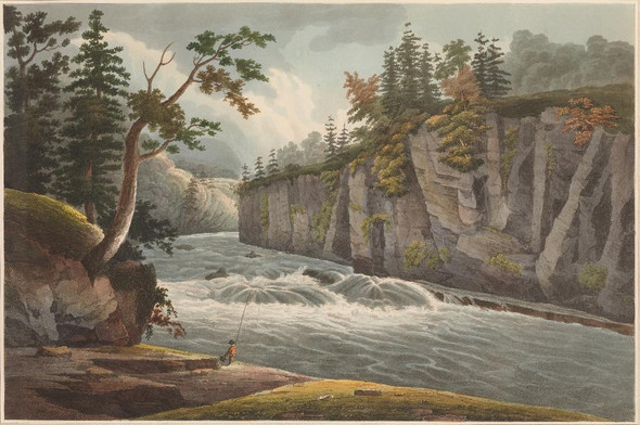 Rapids Above Hadley's Falls 
(PRT_4960) - Canvas Art Print - 20in X 13in