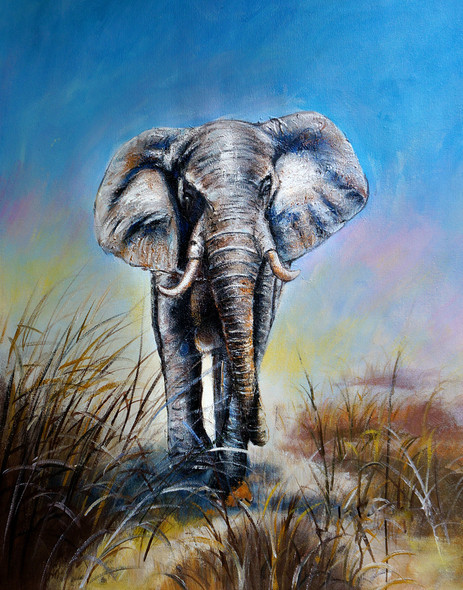 animal, animal painting, wild life,elephant , elephant painting, elephant in forest, elephant walking,wlaking elephant painting