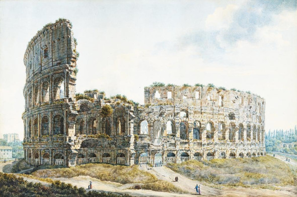 The Colosseum, Rome by Abraham Louis Rodolphe Ducros
(PRT_5120) - Canvas Art Print - 22in X 15in