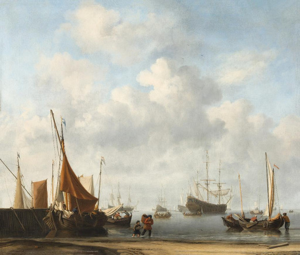 Entrance To A Dutch Port by Willem van de Velde II
(PRT_5133) - Canvas Art Print - 22in X 19in