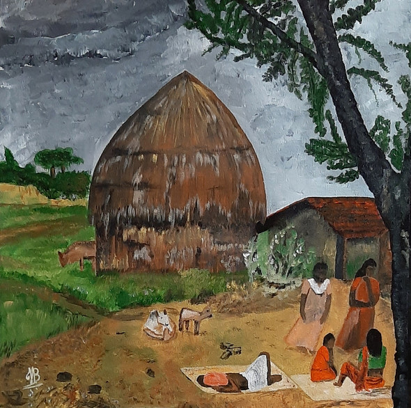 Village (PRT_5839_53015) - Canvas Art Print - 18in X 18in