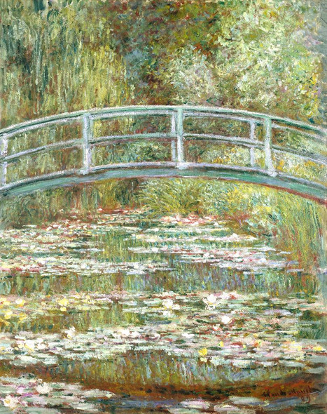 Bridge Over A Pond Of Water Lilies by Claude Monet
(PRT_5218) - Canvas Art Print - 18in X 22in