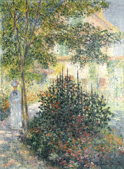 Camille Monet In The Garden At Argenteuil (1876) by Claude Monet
(PRT_5219) - Canvas Art Print - 17in X 23in