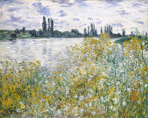 √éle Aux Fleurs Near V√©theuil (1880) by Claude Monet
(PRT_5222) - Canvas Art Print - 22in X 18in