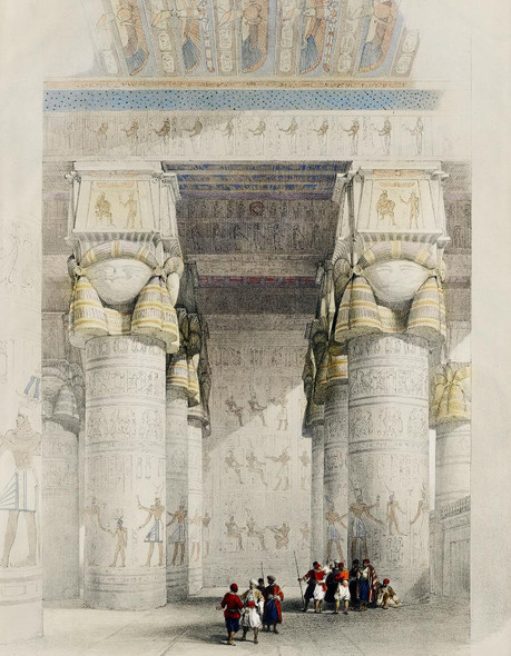 View From Under The Portico Of The Temple Of Dendera (Dandara) by David Roberts
(PRT_5540) - Canvas Art Print - 18in X 23in