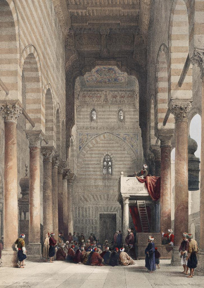 Interior Of The Mosque Of The Metwalys (Metwalis) by David Roberts
(PRT_5515) - Canvas Art Print - 21in X 29in