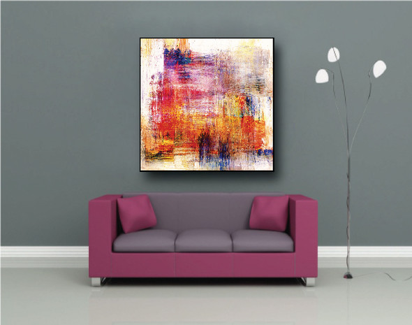 Minimalistic Abstract 3 - Handpainted Art Painting - 32in X 32in