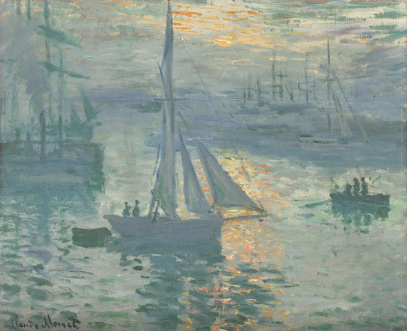 Sunrise (1873) by Claude Monet
(PRT_5280) - Canvas Art Print - 35in X 28in