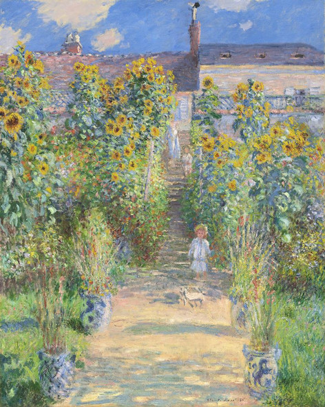 The Artist's Garden At V√©theuil (1881) by Claude Monet
(PRT_5282) - Canvas Art Print - 19in X 24in