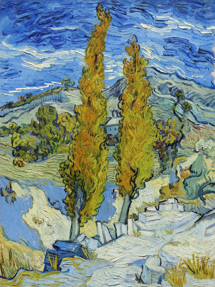 The Poplars At Saint-R√©my (1889) by Vincent Van Gogh
(PRT_5344) - Canvas Art Print - 28in X 38in