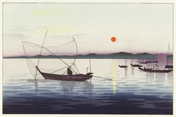 Boats And Setting Sun (1900 - 1936) by Ohara Koson
(PRT_5561) - Canvas Art Print - 33in X 22in