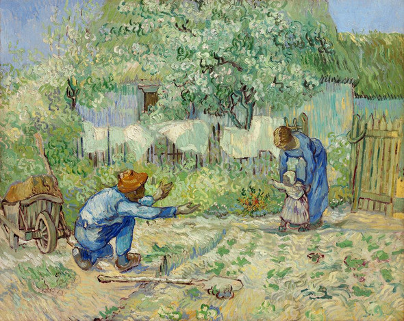 First Steps, After Millet (1890) by Vincent Van Gogh
(PRT_5378) - Canvas Art Print - 13in X 10in