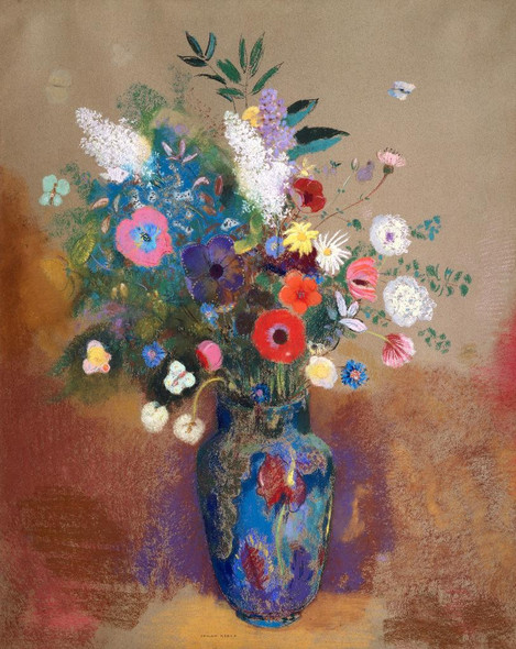 Bouquet Of Flowers (1900‚Äî1905) by Odilon Redon
(PRT_5469) - Canvas Art Print - 18in X 23in