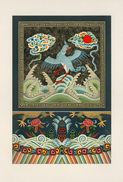 Chinese Pattern From L'ornement Polychrome (1888) by Albert Racinet
(PRT_5563) - Canvas Art Print - 27in X 40in