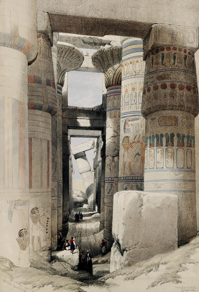 Karnac (Karnak) By David Roberts (PRT_5475) - Canvas Art Print - 17in X 25in