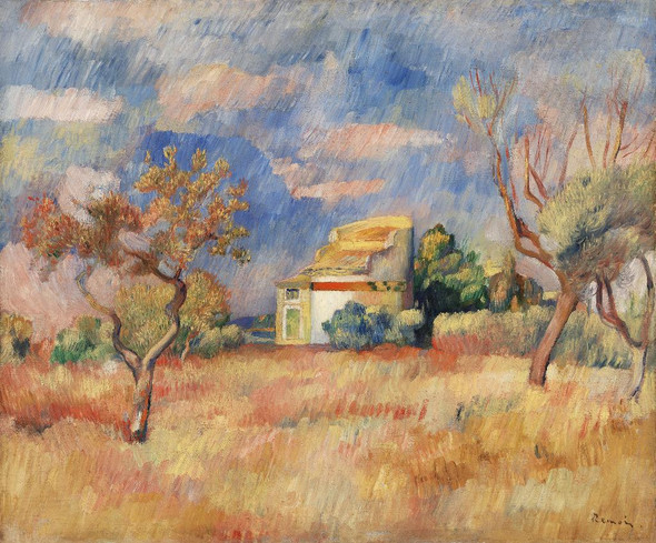 Dovecote At Bellevue (Pigeonnier De Bellevue) (1888‚Äì1889) By Pierre-Auguste Renoir (PRT_5616) - Canvas Art Print - 34in X 28in