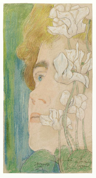 Margu√©rite (1868‚Äì1928) By Jan Toorop (PRT_5647) - Canvas Art Print - 18in X 33in