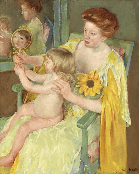 Mother And Child (1905) By Mary Cassatt (PRT_5649) - Canvas Art Print - 19in X 24in