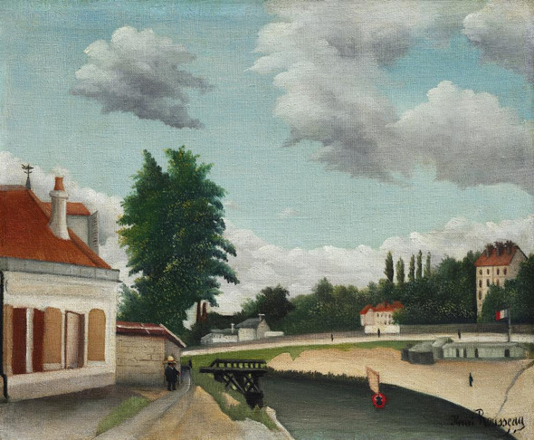 Outskirts Of Paris (1897‚Äì1905) By Henri Rousseau (PRT_5690) - Canvas Art Print - 34in X 28in