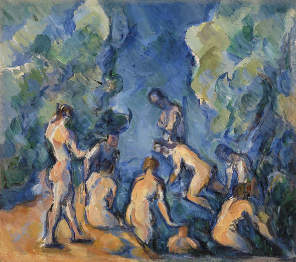 Bathers (Baigneurs) (1902‚Äì1904) By Paul C√©zanne (PRT_5699) - Canvas Art Print - 28in X 25in