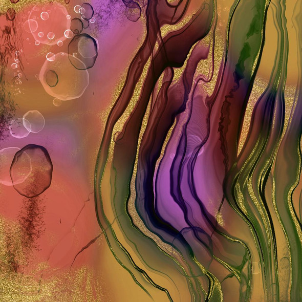 Alcohol Ink Texture 11 (PRT_5979) - Canvas Art Print - 21in X 21in