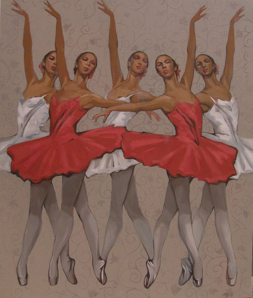 DANCING IN THE AIR (ART_7873_53949) - Handpainted Art Painting - 30in X 36in