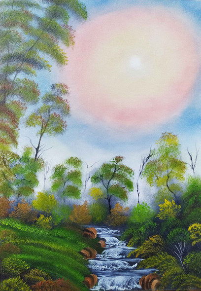 Sun Shine (ART_7871_53928) - Handpainted Art Painting - 18in X 24in