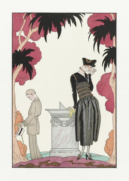 Le Cadran Solaire (1922) By George Barbier. (PRT_6203) - Canvas Art Print - 17in X 24in